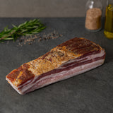 Duroc-Bacon geräuchert
